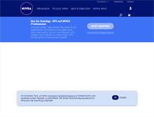 Tablet Screenshot of nivea.at