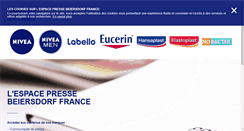 Desktop Screenshot of presse.nivea.fr