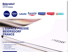 Tablet Screenshot of presse.nivea.fr